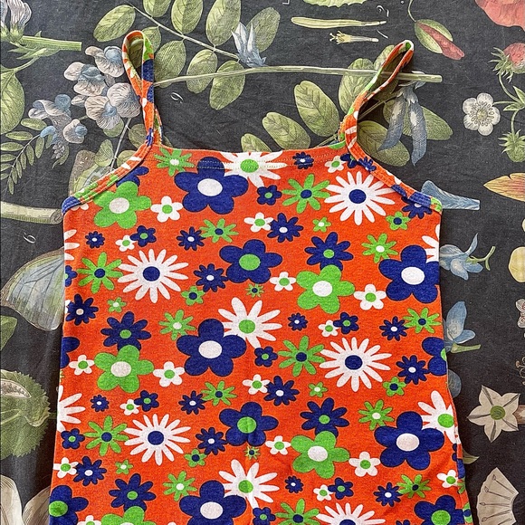 90s Grunge Flower Power Mini Babydoll Dress size XS MINT CONDITION - Picture 6 of 9